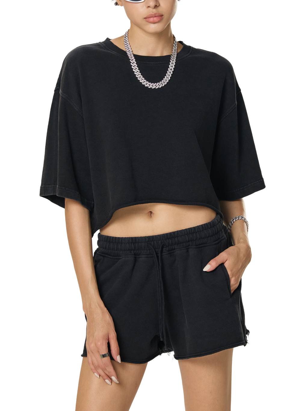 Snow Washed Crop Top – Vintage Streetwear | Tapstitch-5